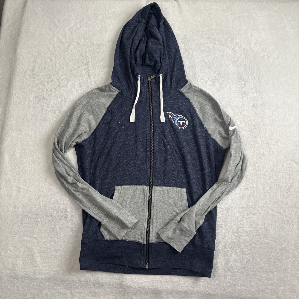 NFL Nike Tennessee Titans Full Zip Blue Grey Hoodie Women's Medium